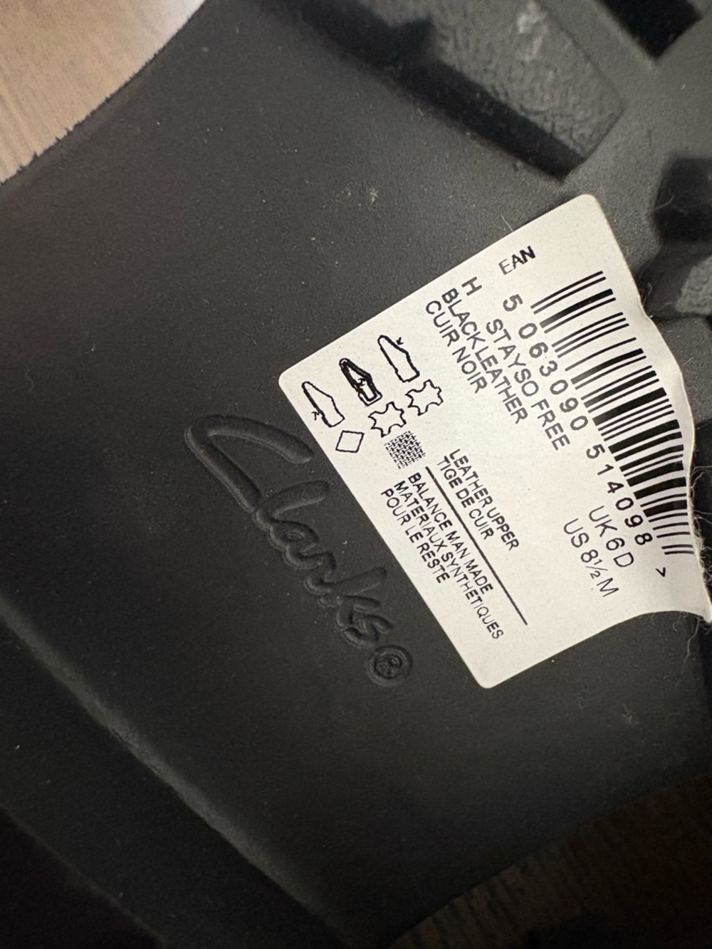 Clarks Black Leather Buckle Mule - Picture 5 of 6